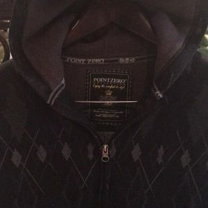 Preppy Boys Zip-Up Hoodie. Black/Gray. Size Small.